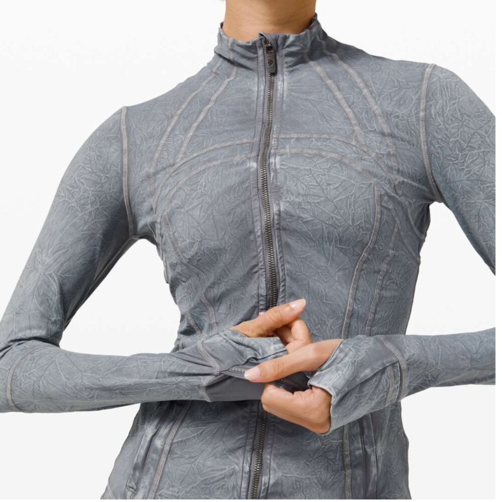 Lululemon Define Jacket *Ice Dye Ice Wash Asphalt Grey size 8
